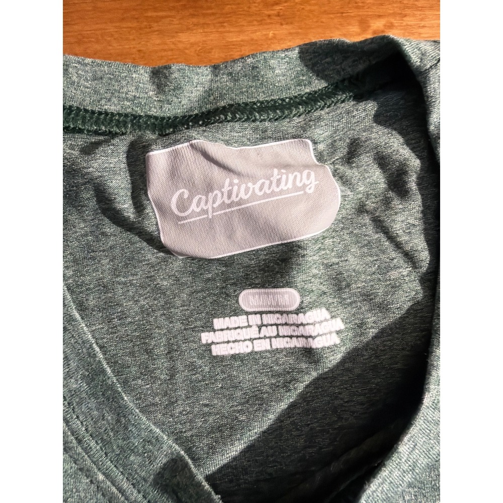 Captivating Michigan State Spartans T-Shirt Mens Medium Green Heathered NCAA NEW - Picture 4 of 8